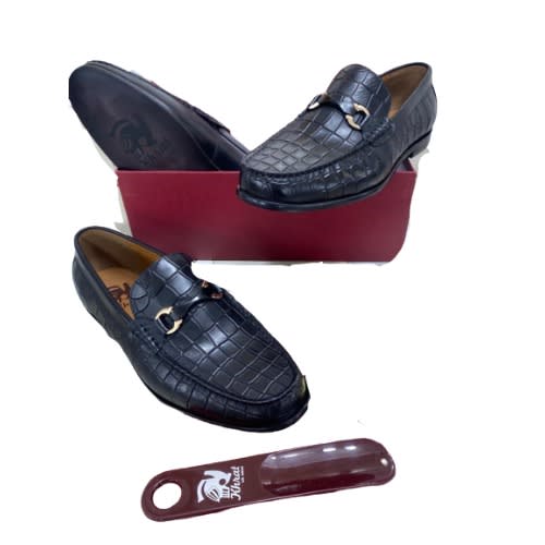 Black Leather Easy Shoe