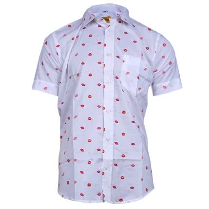Men Pattern Short Sleeve Shirt