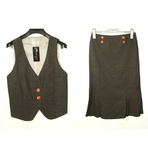 Waistcoat Skirt Suit