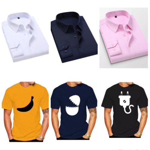 6in1 Mixed Combo:  3 Longsleeve Shirts & 3 Tshirts -