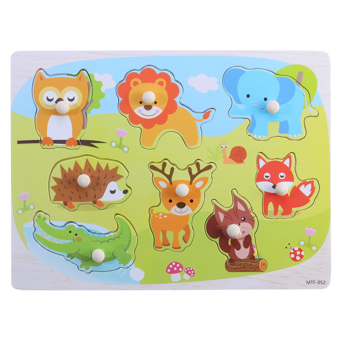 Wooden Peg Puzzles For Toddlers 2 3 Years Old Alphabet & Number Puzzles For Kids,Letters Numbers Animals And Vehicles Learning Toys Gift For Girls And Boys Wild Animal