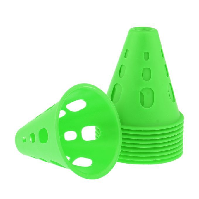 10 Sport Football Training Traffic Cones Skating Soccer Training Green
