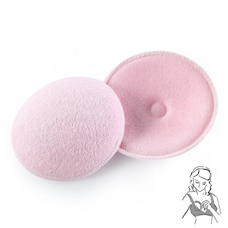 2/4 Pcs Breast Pads Cotton Anti-overflow Nursing Bra Breast Pads Reusable Soft