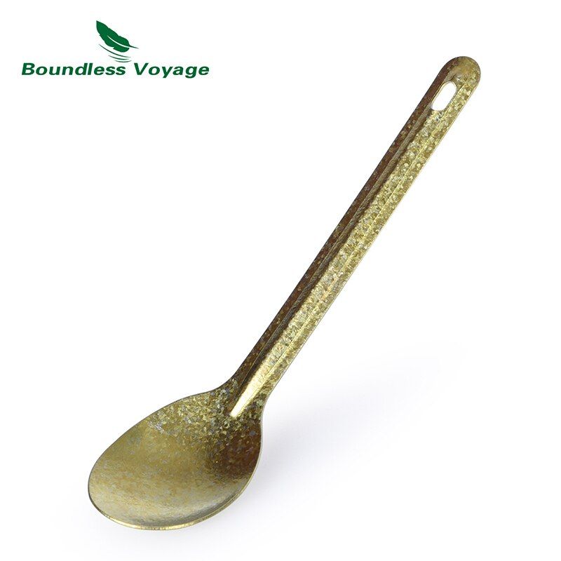 Boundless Voyage Long Handle Titanium Spork Spoon Ultralight Camping Appliance Color Cutlery