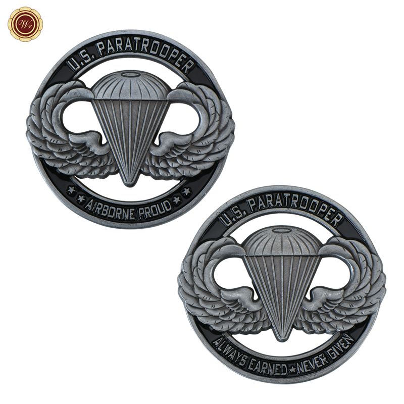 WR US Paratrooper Commemorative Challenge Coin Home Decor