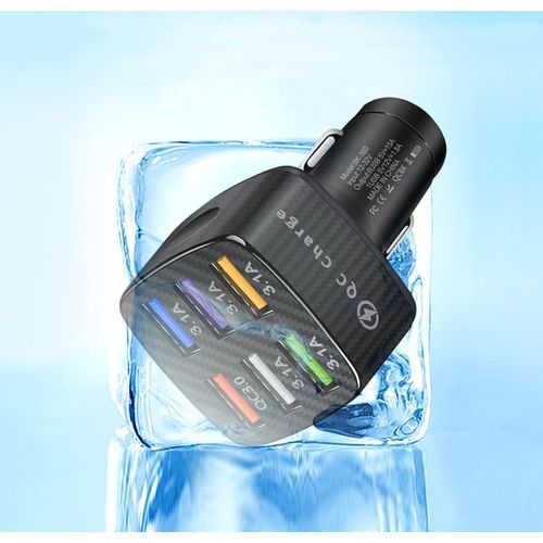 Portable Fast Car Charger 6 USB Ports 15A For All Phones