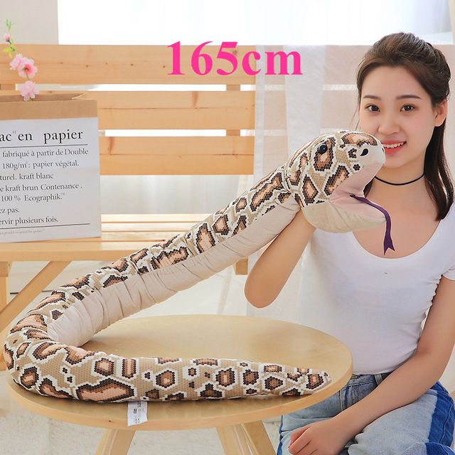 1pc Simulation Cobra And Python Snake Plush Toys Dolls Soft