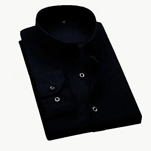 Men's Office Corporate Black Shirts-black