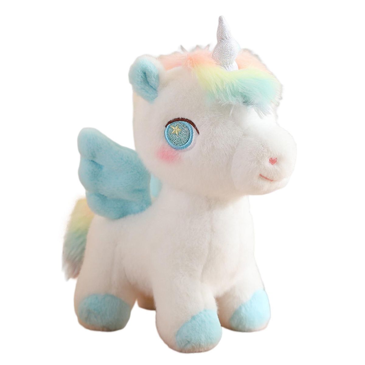 Pegasus Pillow Stuffed Pegasus Plush Toy Soft Sofa Pillow Decoration Blue