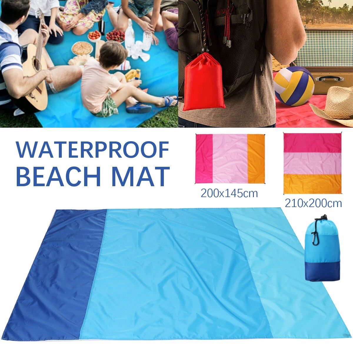 2 Sizes Beach Mat Outdoor Portable Waterproof Travel Camping Folding Picnic Pad #4