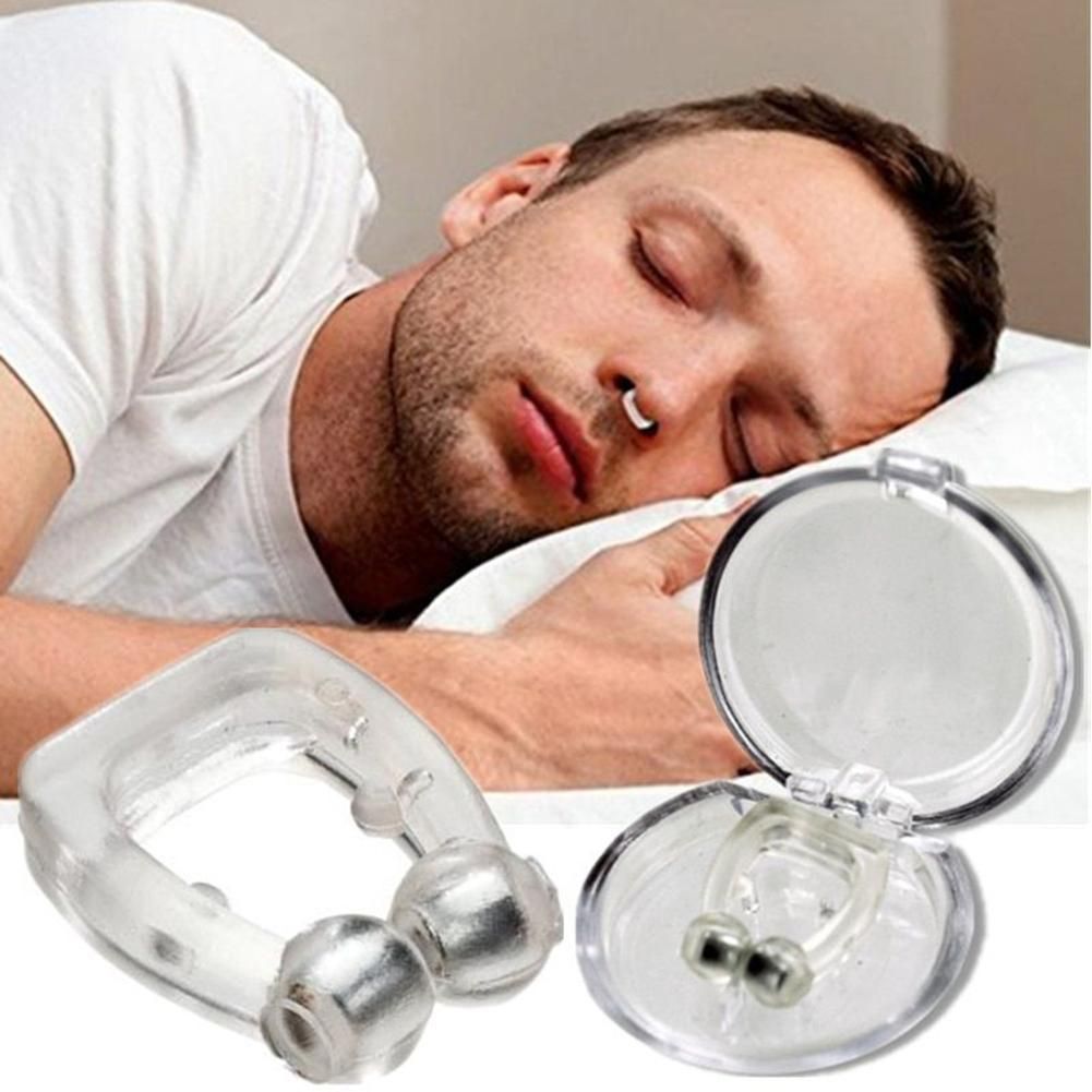 4pcs Silicone Anti Snore Magnet Nose Clip Snoring Stopper With Storage Box Silicone Anti-snoring Device Prevents Snoring Walking