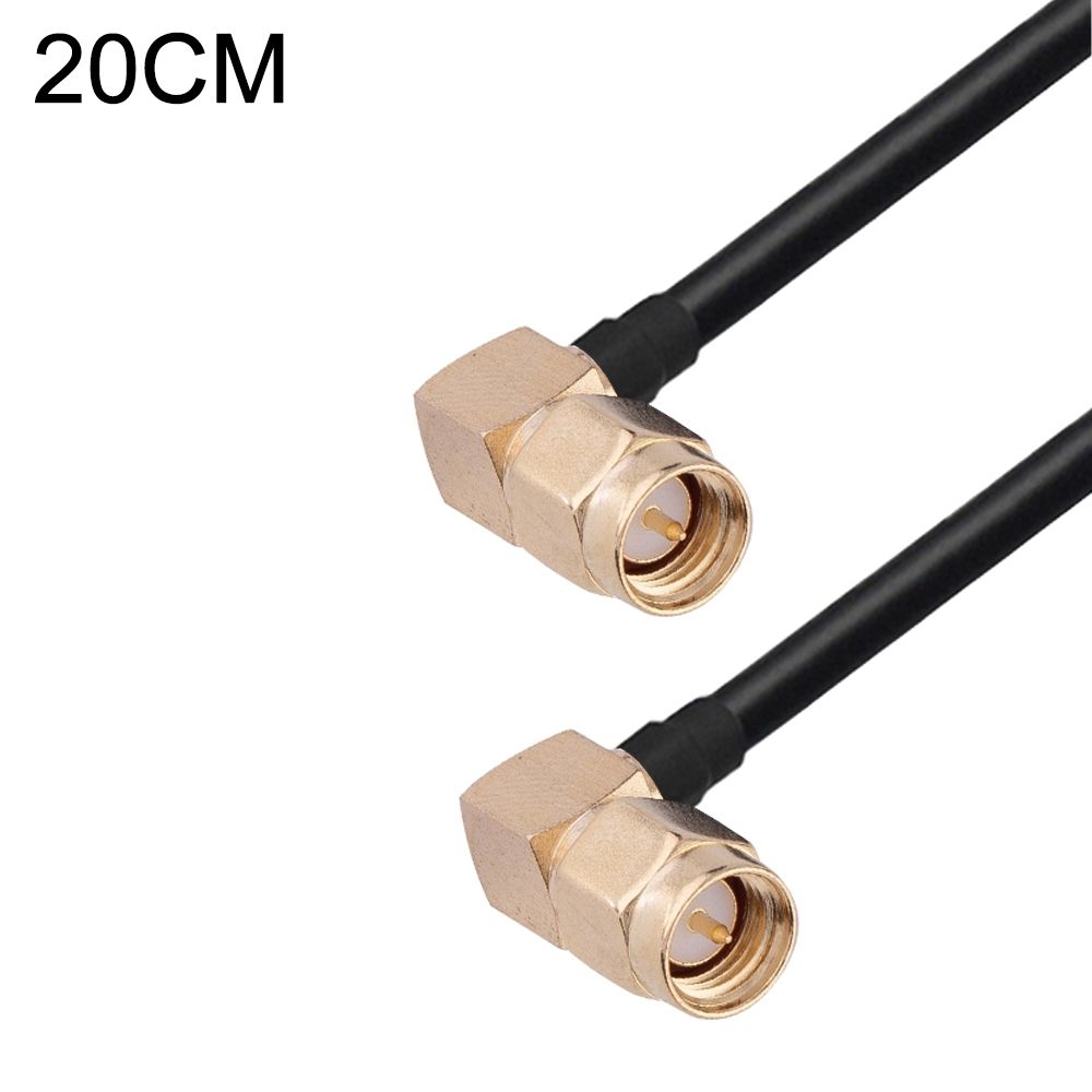 SMA Male Elbow To SMA Male Elbow 20cm RG174 Adapter