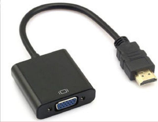 HDMI To VGA Adapter Cable Analog Converter Cable (Black).