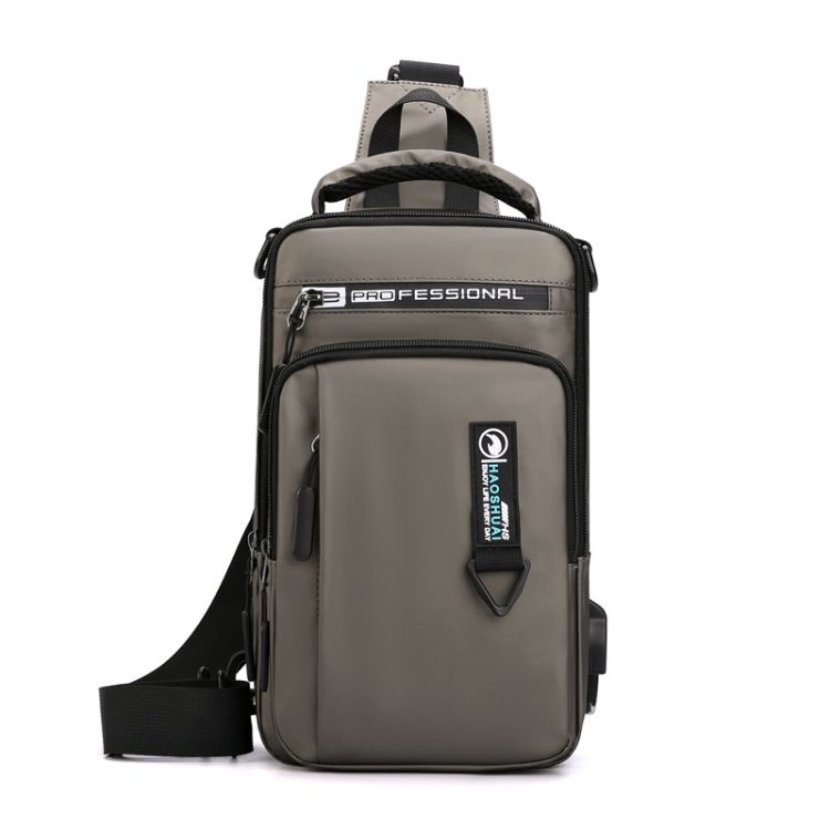 HAOSHUAI 1100-17 Men Chest Bag Casual Shoulder Mesengers Bag