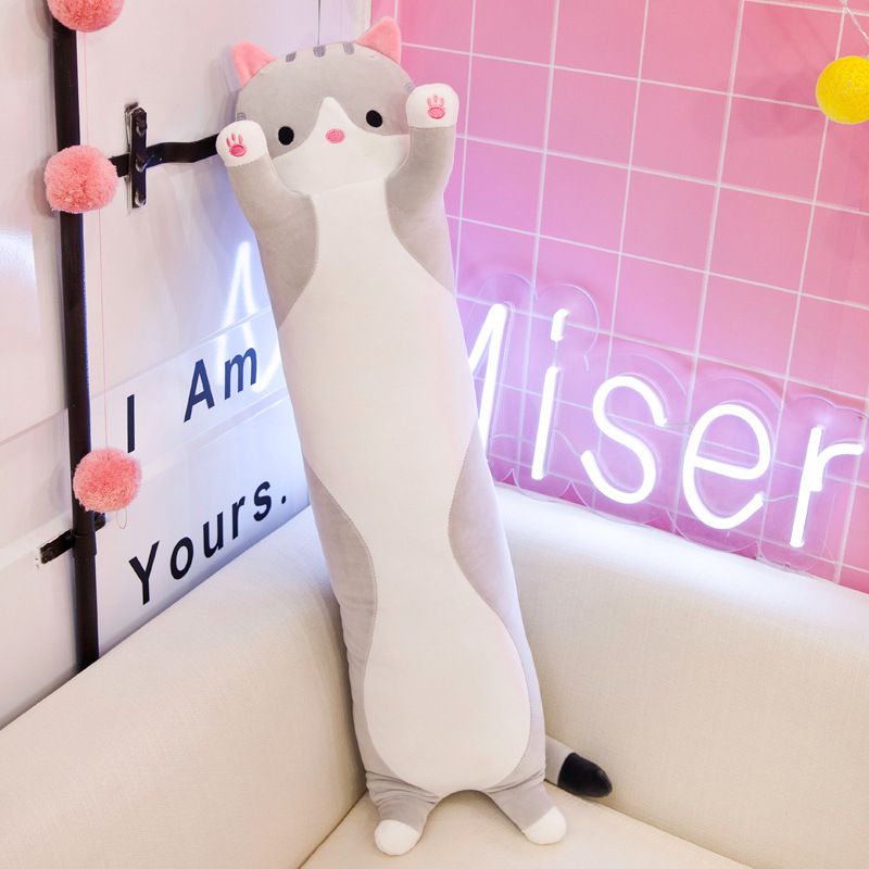 Manufacturers Wholesale Cute Cat Plush Toy Pillow Strip Cat