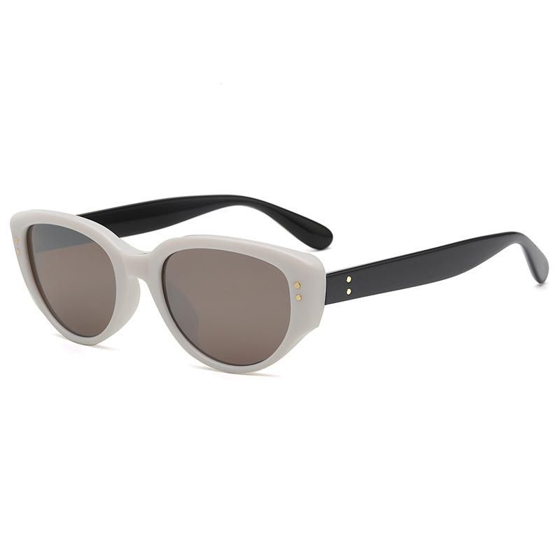 Women's Sunglasses Splicing UV Sunglasses White