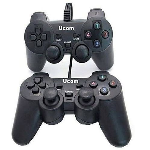 2 Usb Wire Joystick Pad Game Controller For Pc Laptop Desktop Computer - Black