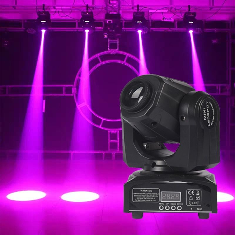 60W Mini LED DMX Moving Head Spotlight Christmas Family Party Club DJ Stage Lighting