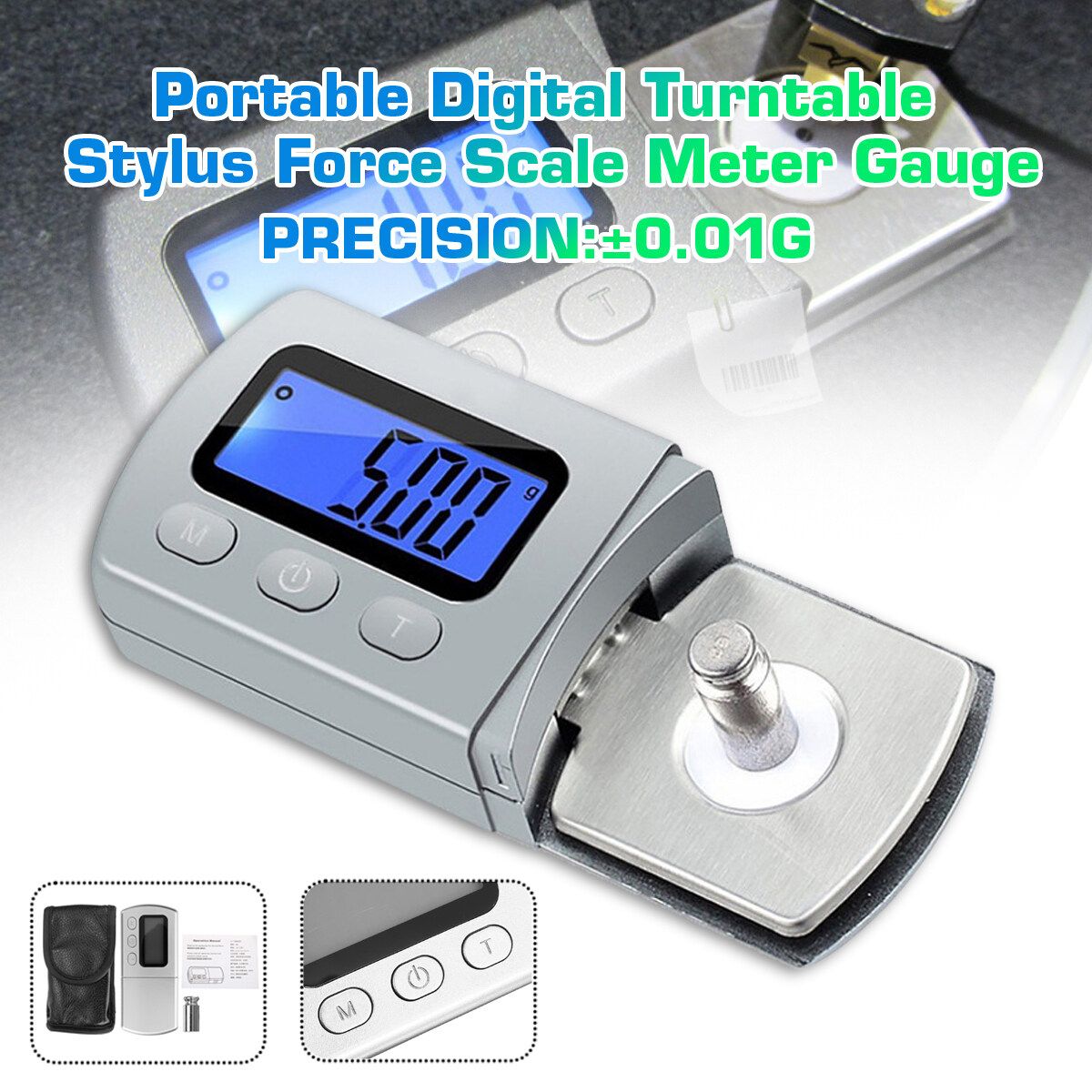 0.01g LP Digital Turntable LP Vinyl Stylus Force Scale Led Dzr Arm Load Meter Vesion Professional For Tonearm Phono Cartridge