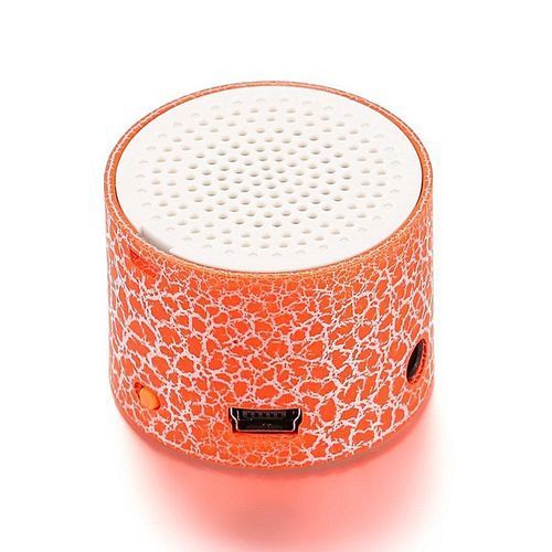 Mini Portable LED Speakers Wireless Hands Free Speaker With TF Port-Orange