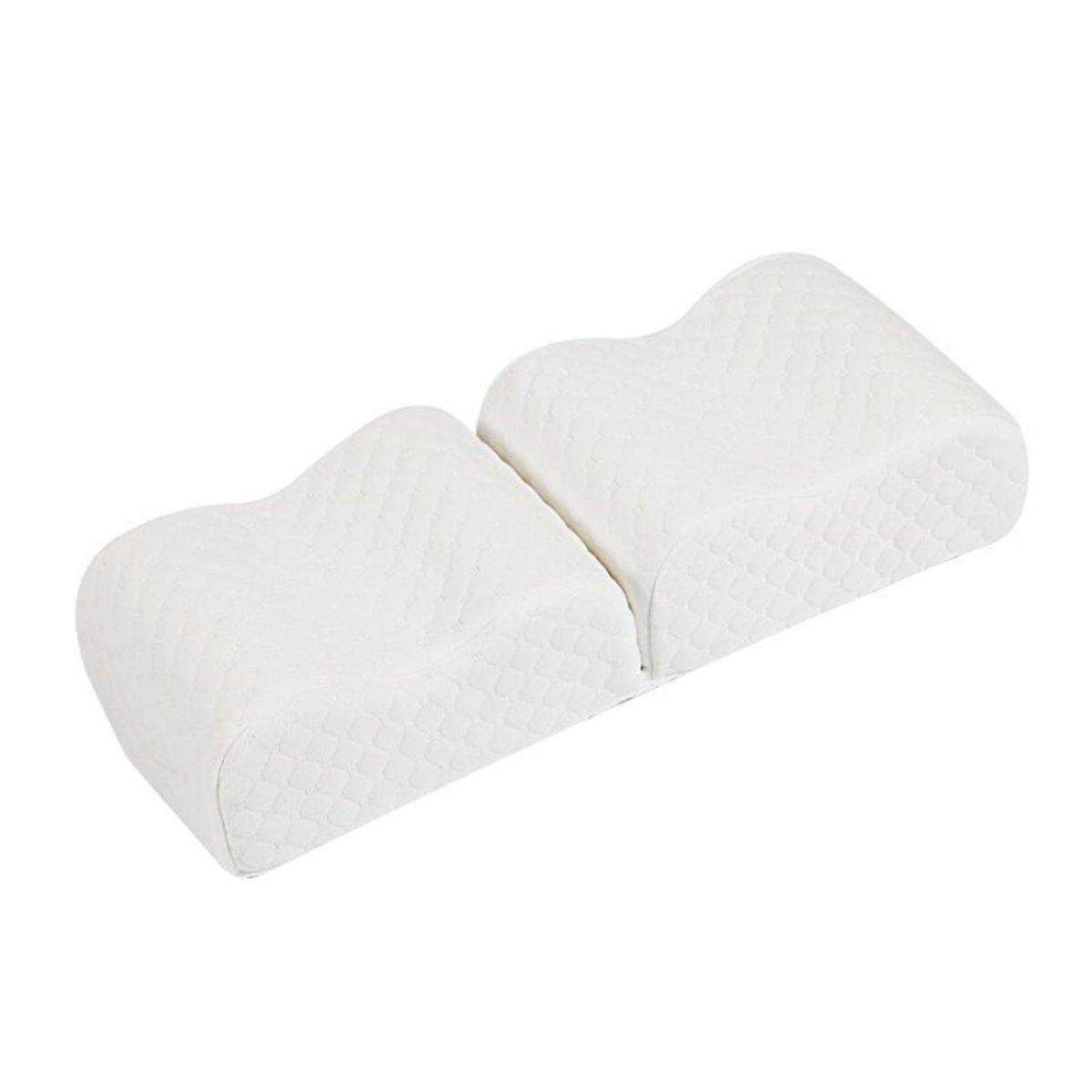 Memory Foam Leg Pillow Hips Knee Cover Relief Sleep Aid White