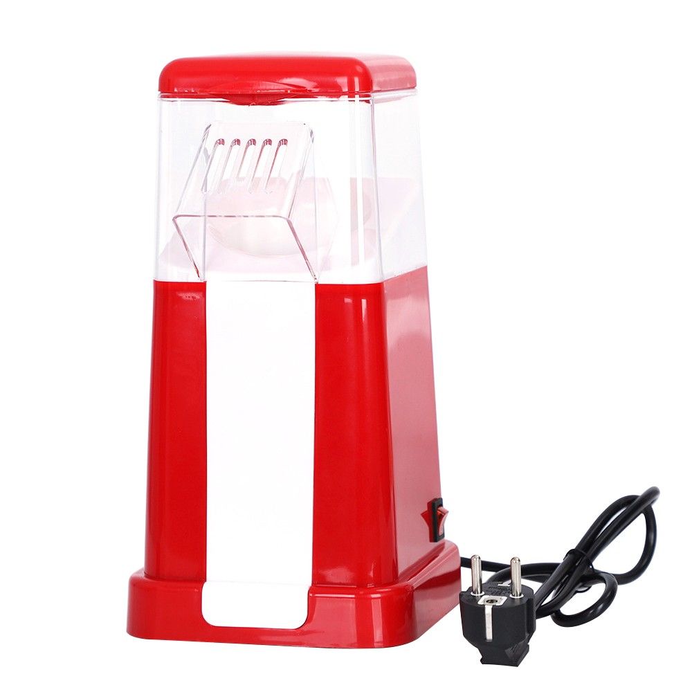 Electric Hot Air Popcorn Popper With Top Cover Electric