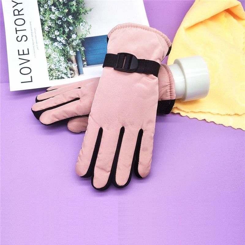 (8-13 Years Pink)1Pair For 8-13 Years Kids Boys Girls Gloves Ski Children Mittens Winter Water GRE