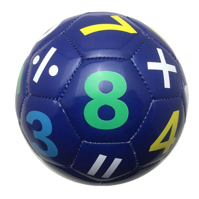 Inflatable Football Ball Soft Baby Indoor Outdoor Soccer Blue Number
