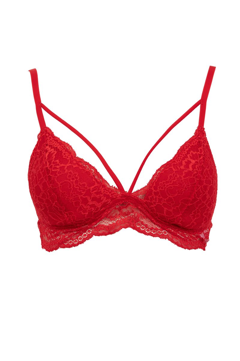 Woman Casual Triangle Bra - Red