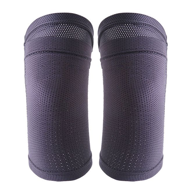 Men's Professional Soccer Shin Pads Holder Sports Instep Foot Socks Football Shin Guards Lock Sleeves Mesh Polyester Breathable-Black