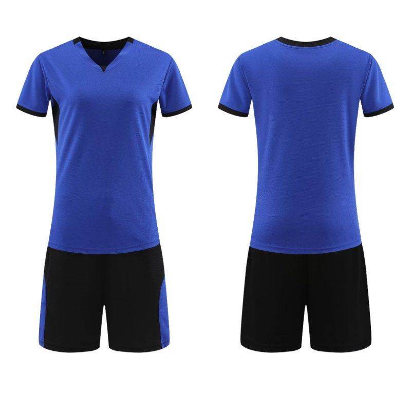 （849 Blue）2023 Volleyball Set Women Badminton Jersey T Shirt And Shorts Uniform Table Tennis Quick
