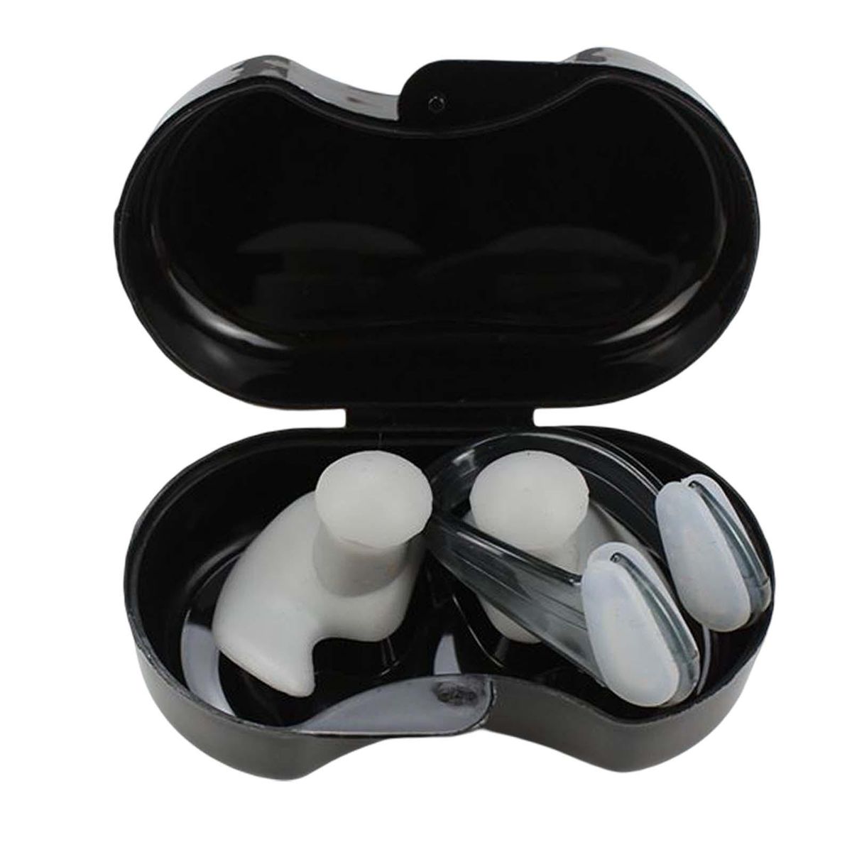 Swimming Ear Plug And Nose Clip Swimming Ear  Reusable Kids Gray