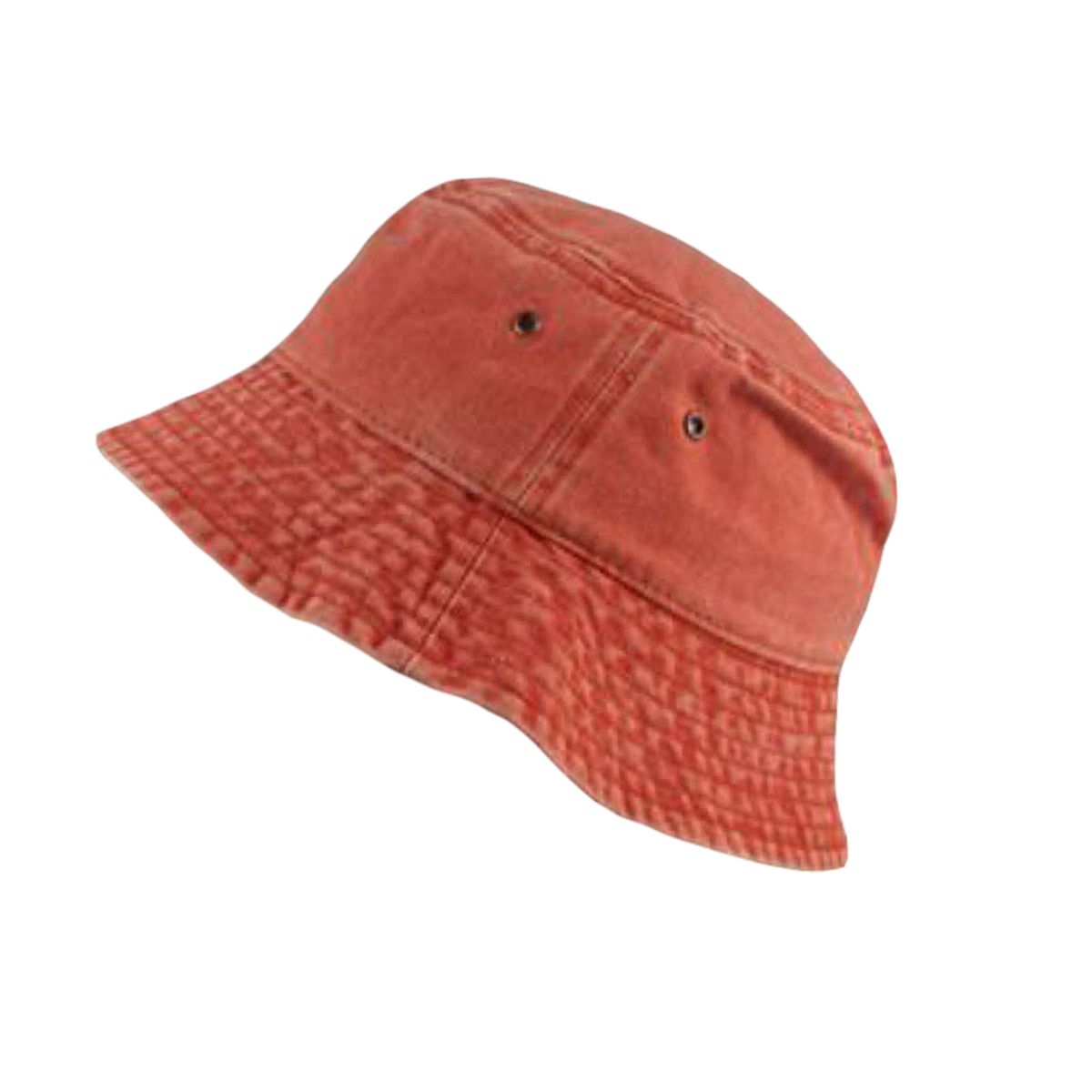 Bucket Cap?Vintage?Foldable?Washed Denim?Men-Orange