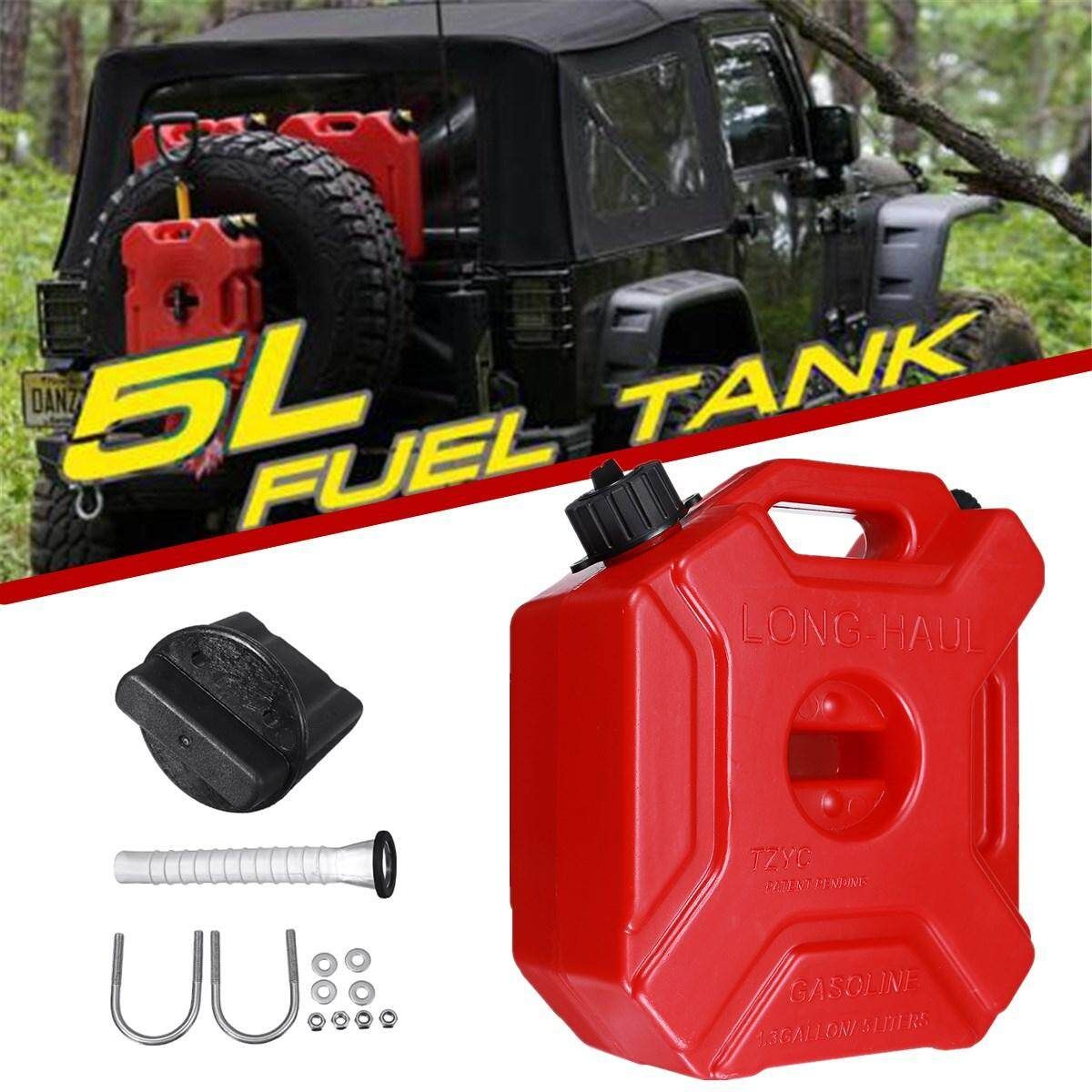 5L Portable Jerry Can Gas Plastic Tank Petrol ATV UTV Motorcycle/Car Gokart