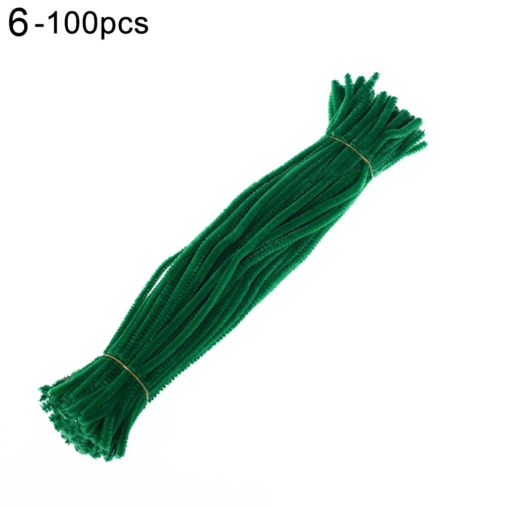 100Pcs Chenille Stems Pipe Cleaners Twist Rods Kids DIY-6#