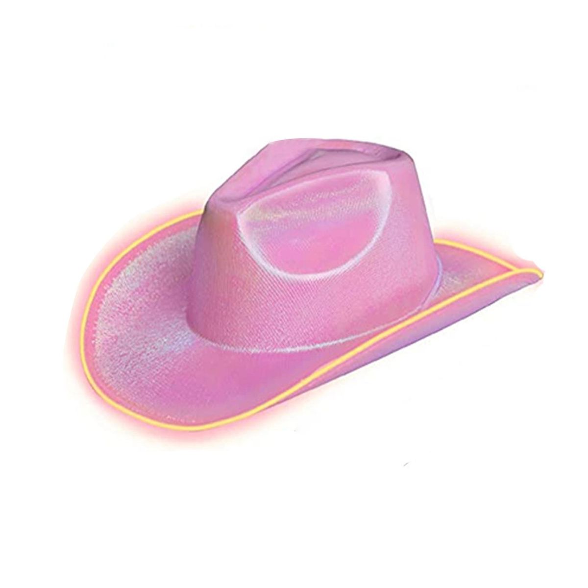 Cowboy Hat Halloween Colorful LED Cowgirl Hat Pink