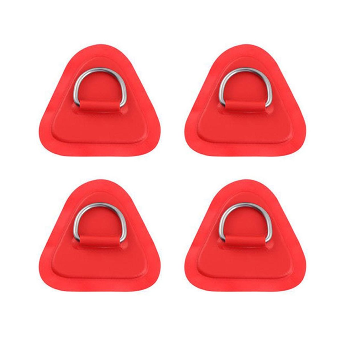 4Pcs Boat Patch Buckle D-shaped SUP Paddle Board Elastic Rope Fixing Buckle Red