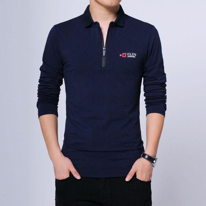 High Quality Polo Shirt Mens Long Sleeve Polo Shirts Plus Size Solid Tee Shirt