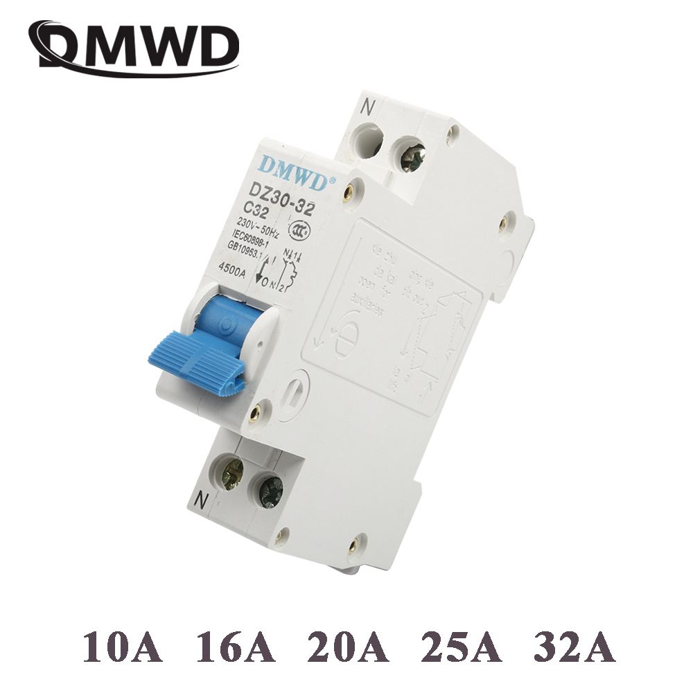 DMWD DPN Mini DZ30-32 1P+N 10A 16A 20A 32A 220V 230V 50HZ