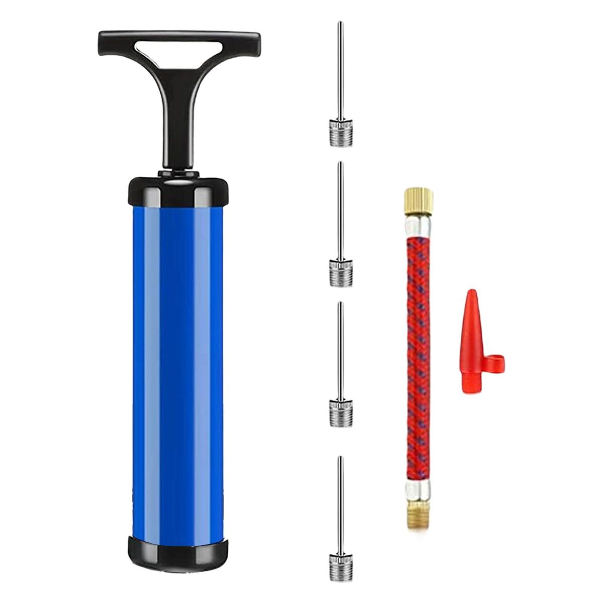 1 Set Ball Inflator Soccer Basketball Hand Tool Blue