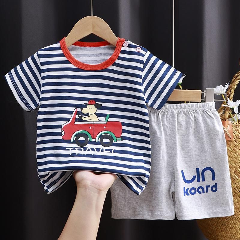 2-Piece Children'S Short-Sleeved Suit T-Shirt + Shorts K079
