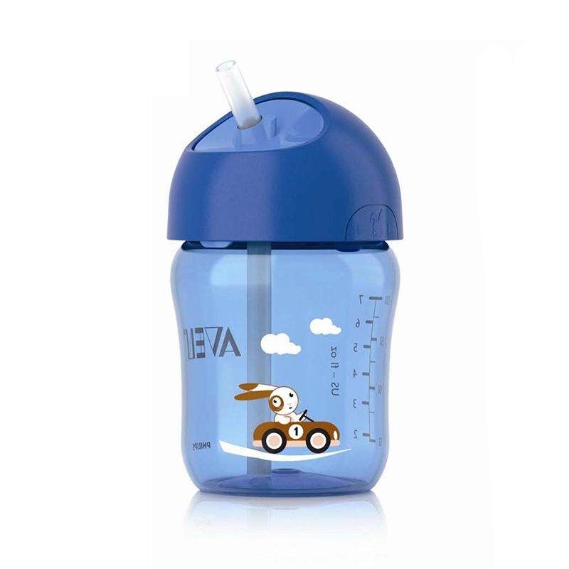 AVENT 340ml Baby Straw Cup Water Drinking BPA Free Bottle Feeding Cup For 18 M+ Blue Blue