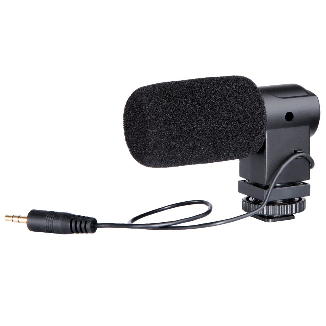 BOYA BY-V01 Stereo X/Y Condenser Microphone With Integrated Shock Mount Cold-shoe Mount & Windshield For Smartphones, DSLR Cameras And Video Cameras(Black)