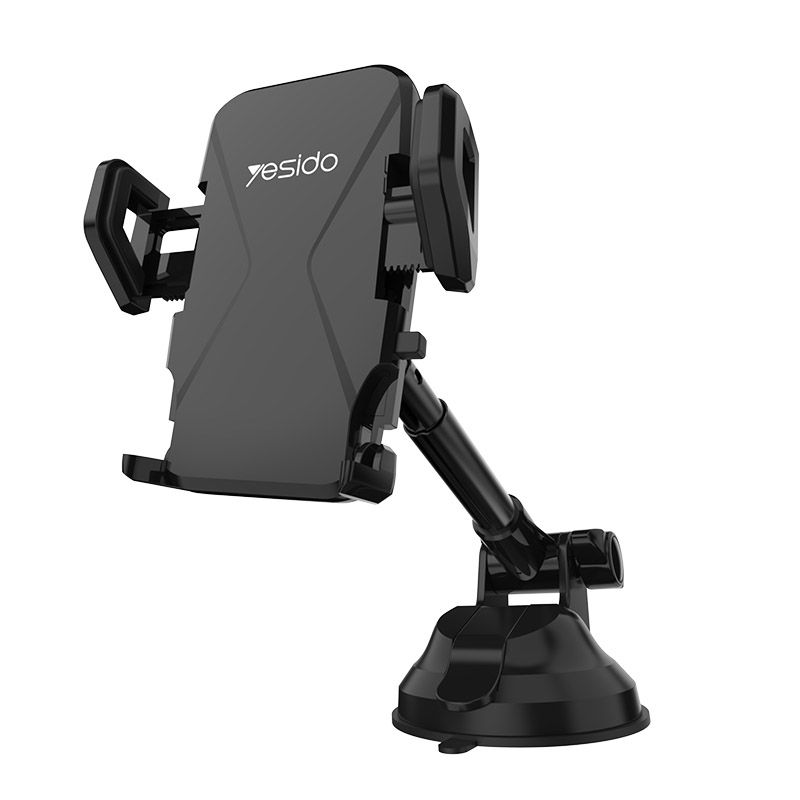 C40 Car Foldable 360 Degree Rotation Automatic Clip Phone Holder(Black)