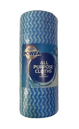 Mighty Power All Purpose Cleaning Cloths 50-Pack, Blue
