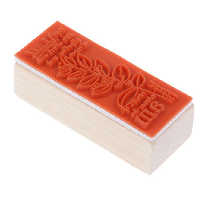 1 Piece Retro Style Wooden Flower Stamp For Scrapbooking English
