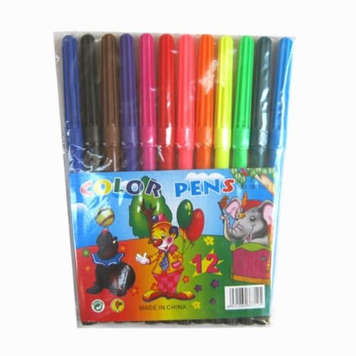 Junior Color Felt Pens - 12 Pieces