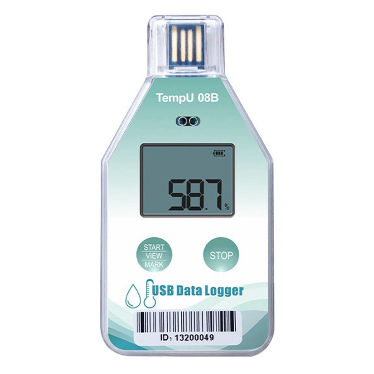 TempU08B Temperature Data 32000 Capacity PDF Report Support Reuse IP67 Temperature Recorder Cold Chain Recorder