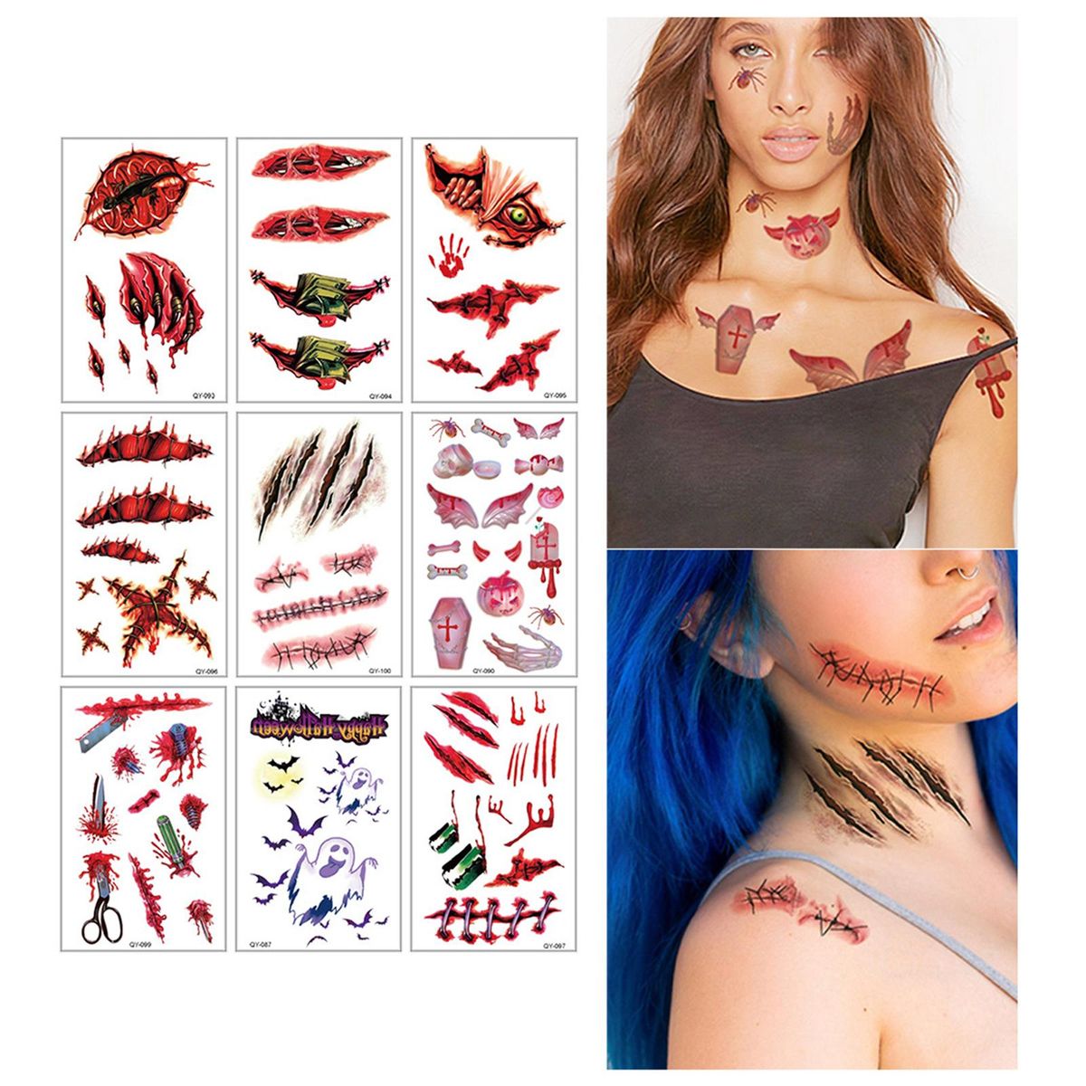 Paperback Sticker Horror Waterproof Halloween Fake Style A