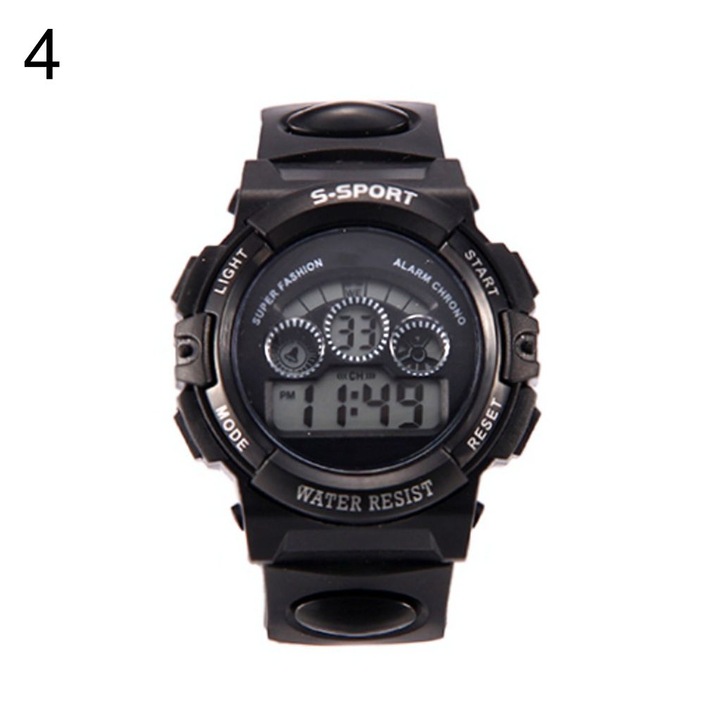 Waterproof Children LED Digital Display Alarm Date Luminous-